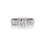 Ladies 14kt w/g  Oval Cut Diamond Eternity Band.  3.65ct Tw