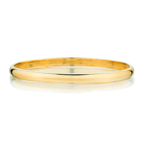 Solid Unisex Classic 18kt Yellow Gold Bangle. 41 grams