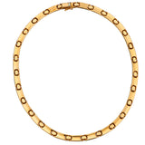 Ladies 18kt 2 tone Reversible Choker Necklace. Reversible. Made in Italy