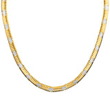 Ladies 18kt 2 tone Reversible Choker Necklace. Reversible. Made in Italy