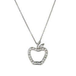 Tiffany & Co Platinum Apple Diamond Pendant