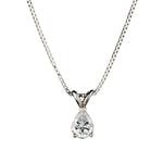 14kt White Gold Diamond Pendant .0.58ct Pear Shape Diamond