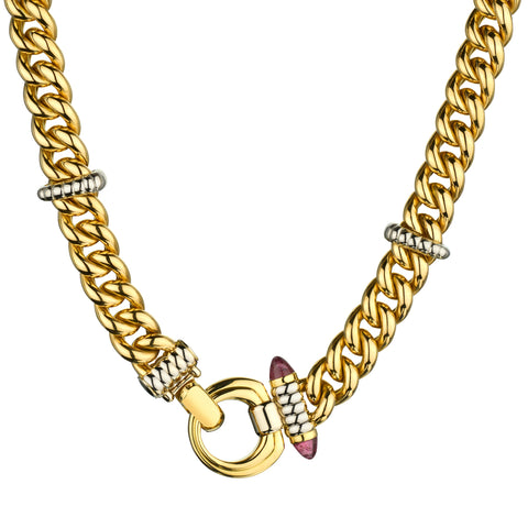 18kt Yellow Gold Chunky Curb Link by Signoretti. 117 Grams.