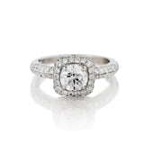 14kt White Gold Diamond Ring.  1.00 Brilliant Cut Diamond