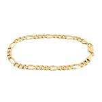 14kt Yellow Gold Figaro Bracelet. Made in Italy. Weight: 11.63 grams.