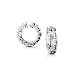 Bvlgari BZero 1  Diamond Huggie Hoop Earrings in 18kt White Gold