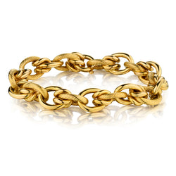 18kt Yellow Gold Large Link Bracelet. 25.15 Grams