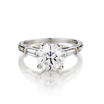 Platinum Diamond Ring. 3.01 Brilliant Cut Diamond. (GIA Cert)