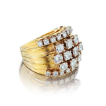 Impressive!! 18kt Yellow Gold Diamond Ring  Featuring 2.65 Tcw Brilliant Cut Diamonds