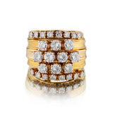 Impressive!! 18kt Yellow Gold Diamond Ring  Featuring 2.65 Tcw Brilliant Cut Diamonds