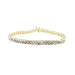 14kt Yellow Gold Diamond Tennis Bracelet.  51 x 5.10ct Tw