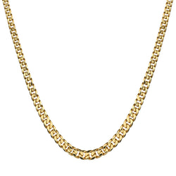 18kt Yellow Gold Curb Link Chain / Necklace. Weight: 60 Grams