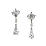 14kt White Gold Diamond Drop / Pendant Earrings. 2.65ct Tw