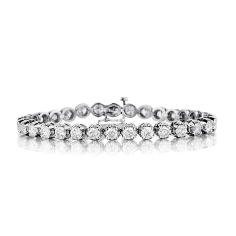 Platinum Diamond "Tennis Bracelet" 4.00ct Tw