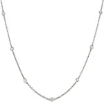 Tiffany & Co Diamond Round / Square Necklace. Platinum. 24"