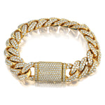 18kt Yellow Gold Diamond Custom Made Bracelet. 12.85ct Tw