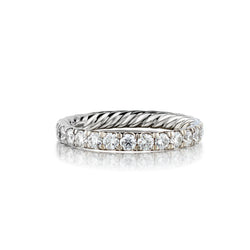 David Yurman Platinum Diamond Ring. Ref: WR3081PLAD17