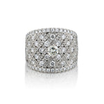 Brilliant Cut Diamond Wide Engagement Ring. 2.85ct Tw