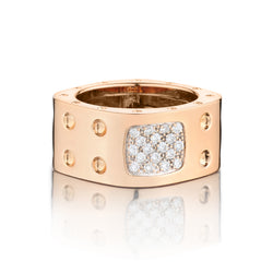 Roberto Coin Pois Mois Diamond Ring. 18kt Rose Gold