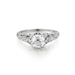 Platinum Art Deco Diamond Ring. 1.10 European Cut.