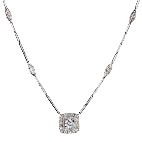 18kt White Gold Diamond Pendant. 2.77ct Tw