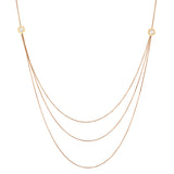 Bvlgari 18kt Rose Gold Sautoir long Chain Necklace. Onyx and Mother of Pearl Stations