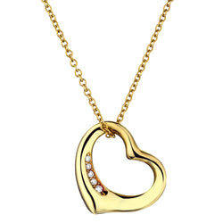 Tiffany & Co 18kt Yellow Gold Elsa Peretti Open Heart Diamond Pendant. Small.