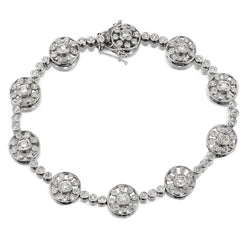 18kt White Gold Diamond Bracelet. 115 x 1.15ct Tw