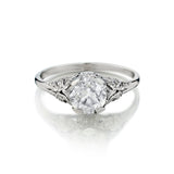 1.65 Carat Old-European Cut Diamond Mid-Century Engagement Ring. Art Deco