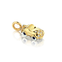 Aaron Basha 18kt Yellow Gold Car with Diamonds Charm / Pendant.