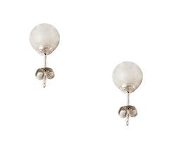 Sterling Silver Ball Stud Earrings .