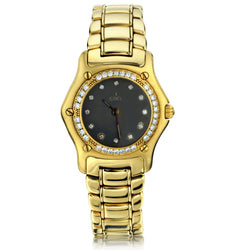 Ebel Sportwave Ladies 18kt Yellow Gold. Diamond Dial and Bezel. Ref: 1911