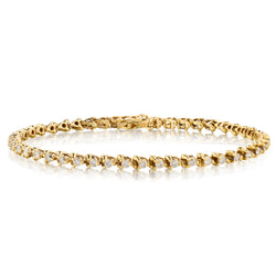 14kt Yellow Gold Diamond "Tennis Bracelet". 2.00ct Tw