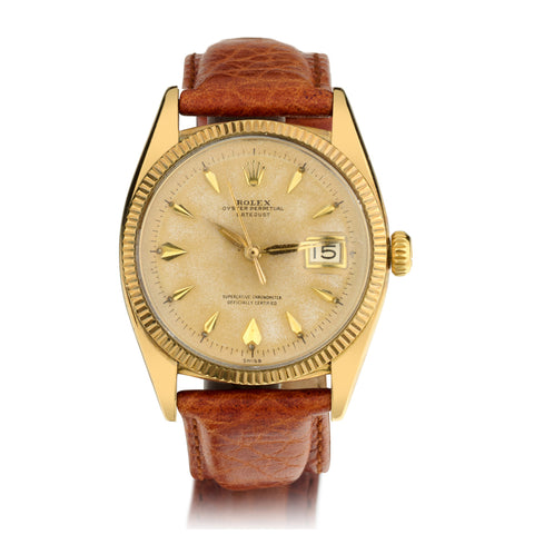 Rolex Datejust 14kt Yellow Gold. 36mm. Circa 1950. Ref: 6605