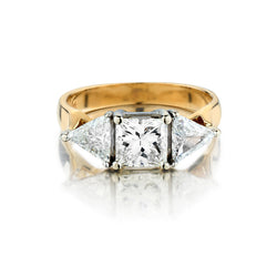 14kt Yellow Gold Diamond Ring. 1.00 Princess cut