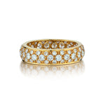 18kt Yellow Gold Diamond Pave' Set Eternity Band