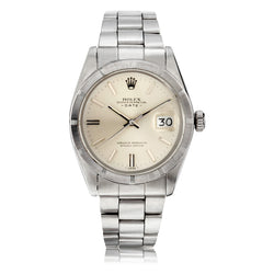 Rolex Vintage Date in Stainless Steel with Engine Turned Bezel