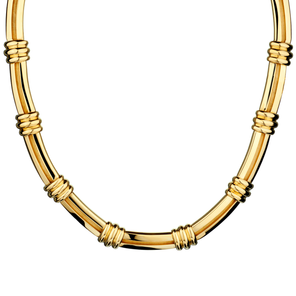 Tiffany & Co. - PLATINUM & 18K YELLOW GOLD 10.00CTTW DIAMOND T TRUE CHOKER  COLLAR NECKLACE