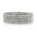 Impressive 18kt White Gold Ball Bracelet.