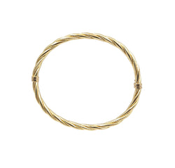 10kt Yellow Gold Twisted Bangle. Weight 7.3 Grams.