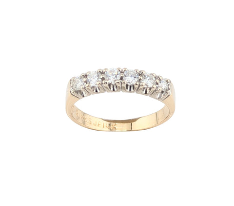 Birks 14kt Yellow Gold Diamond Ring. 6 x 0.30ct Tw