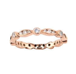 14kt Rose Gold Diamond Eternity Band.