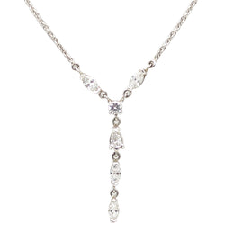 14kt White Gold Diamond Necklace. 0.45ct Tw