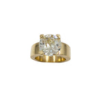 4.65 Carat Old-European Cut Diamond Mid-Century Halo-Set Ring