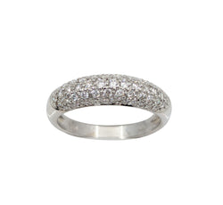 18kt White Gold Pave Half Eternity Ring