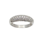 18kt White Gold Pave Half Eternity Ring