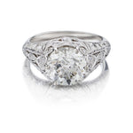 Platinum 2.70 Carat Old-European Cut Diamond Engagement Ring