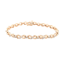 10kt Rose Gold Diamond Bracelet. 0.70ct Tw