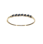 10kt Yellow Gold Blue Sapphire Bangle.