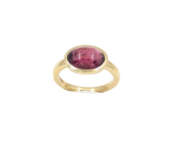 18kt Yellow Gold Pink Tourmaline Ring.